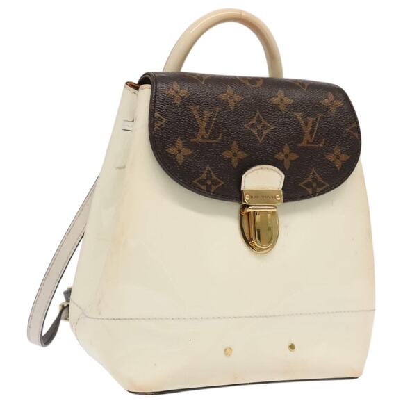 LOUIS VUITTON Monogram Vernis Hot Spring Snow Backpack White M53548 - Picture 1 of 16